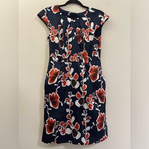 Banana Republic Silky Poppy Floral‎ Cap Sleeve Dress - 2